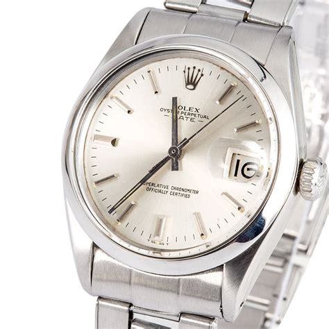 rolex date 1500 stainless steel automatic 35mm mens watch